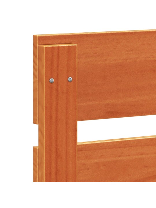 Čelo postele voskově hnědé 120 cm masivní borové dřevo
