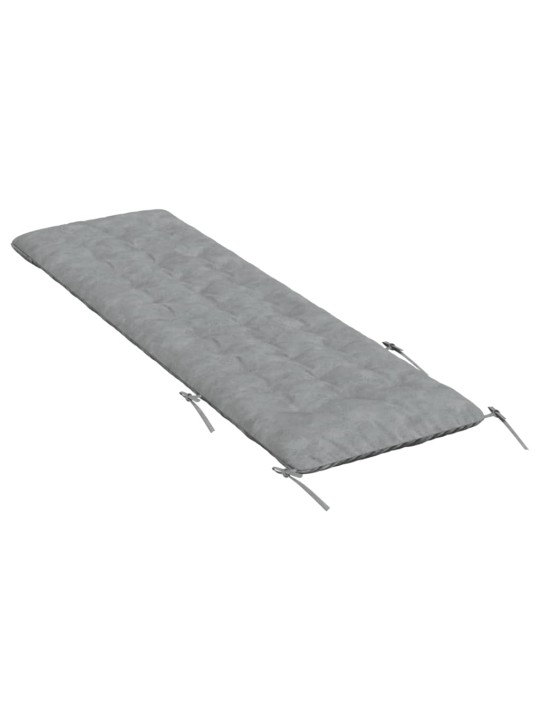 Poduška na lehátko šedá 160 x 50 x 10 cm umělá semišová kůže