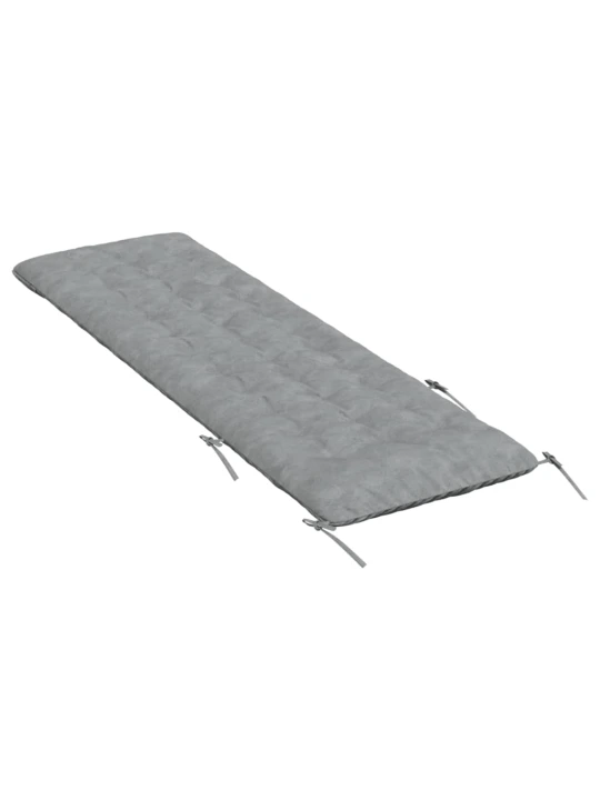 Poduška na lehátko šedá 160 x 50 x 10 cm umělá semišová kůže