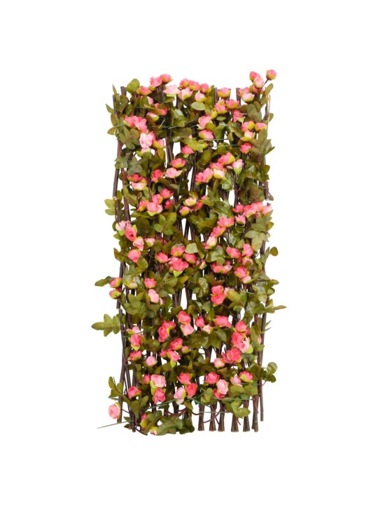 Treláže s umělým břečťanem roztahovací 5 ks růžové 180 x 60 cm