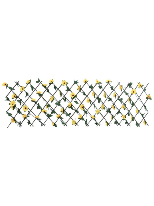 Treláže s umělým břečťanem roztahovací 5 ks žluté 180 x 60 cm