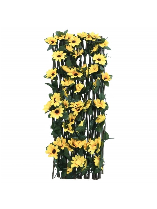 Treláže s umělým břečťanem roztahovací 5 ks žluté 180 x 60 cm