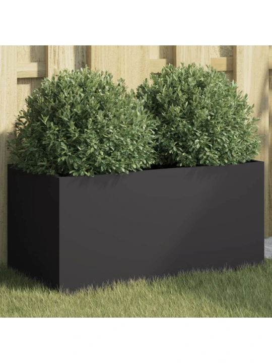 Truhlík černý 62 x 30 x 29 cm ocel