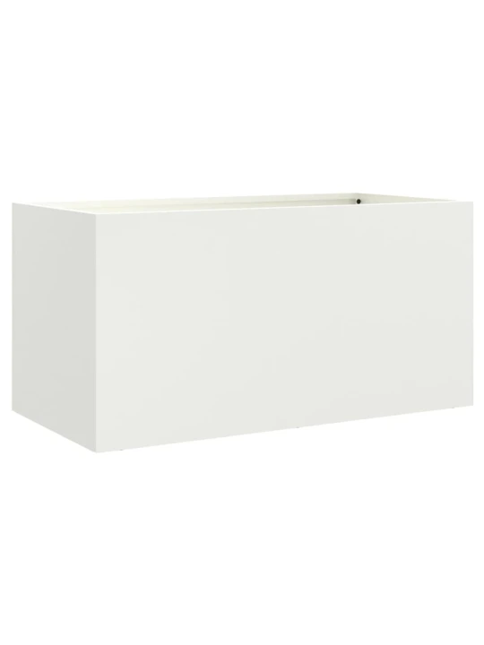 Truhlík bílý 62 x 30 x 29 cm ocel