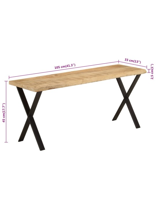 Lavice s živou hranou 105 cm masivní akáciové dřevo