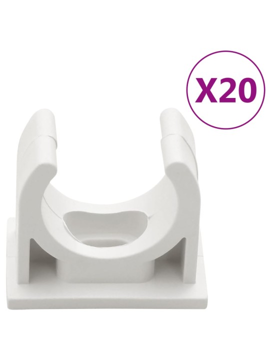 Kabelové lišty s klipy Ø 20 mm 10 m PVC