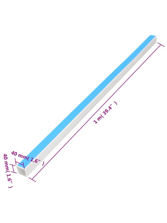 Kabelová lišta samolepicí 40 x 40 mm 10 m PVC