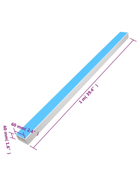 Kabelová lišta samolepicí 60 x 40 mm 10 m PVC