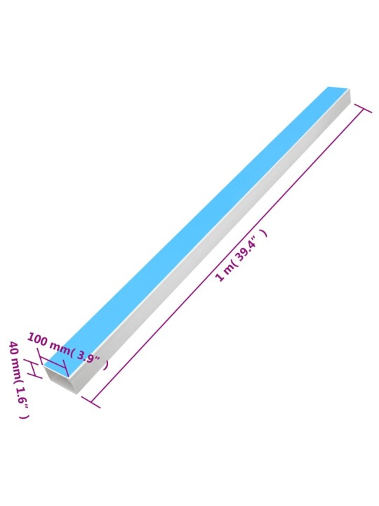 Kabelová lišta samolepicí 100 x 40 mm 10 m pvc