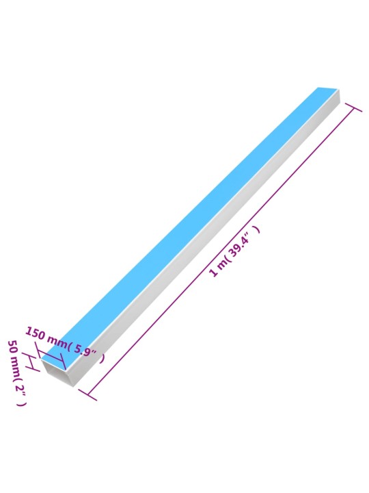 Kabelová lišta samolepicí 150 x 50 mm 10 m PVC