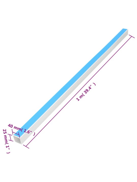 Kabelová lišta samolepicí 40 x 25 mm 30 m PVC