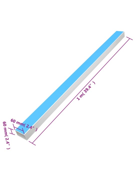 Kabelová lišta samolepicí 60 x 60 mm 30 m pvc