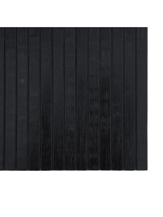 Koberec obdélníkový černý 60 x 400 cm bambus