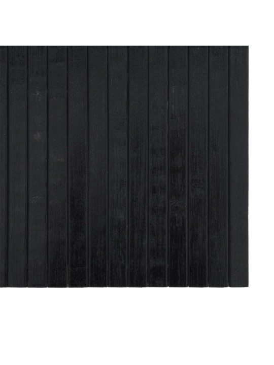 Koberec obdélníkový černý 70 x 100 cm bambus