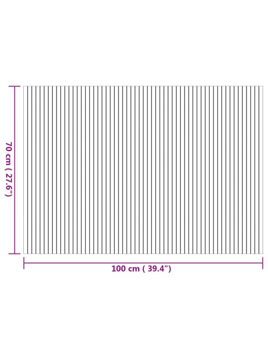 Koberec obdélníkový přírodní 70 x 200 cm bambus