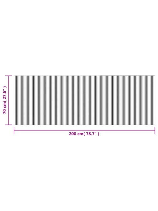 Koberec obdélníkový světle přírodní 70 x 200 cm bambus