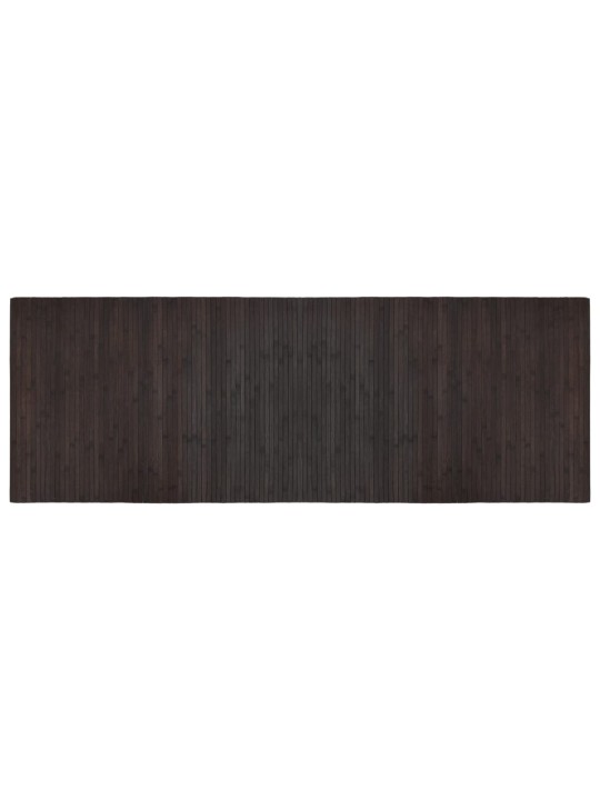 Koberec obdélníkový tmavě hnědý 70 x 200 cm bambus