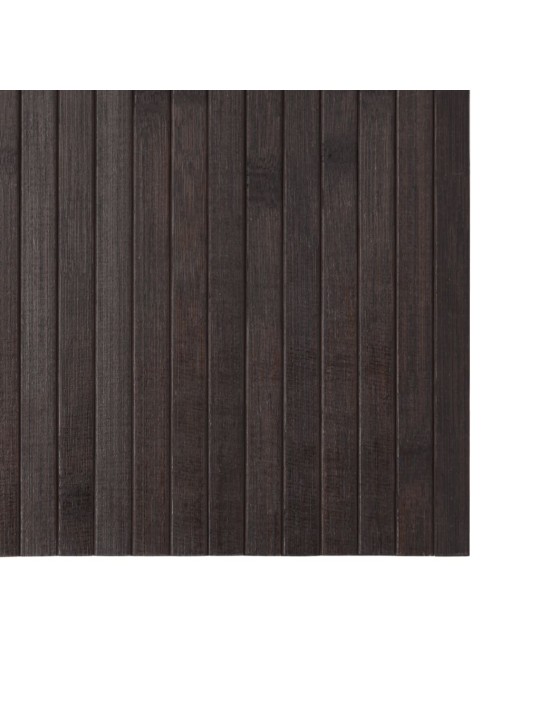 Koberec obdélníkový tmavě hnědý 70 x 200 cm bambus