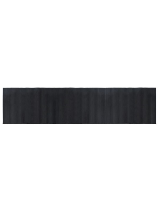 Koberec obdélníkový černý 70 x 300 cm bambus