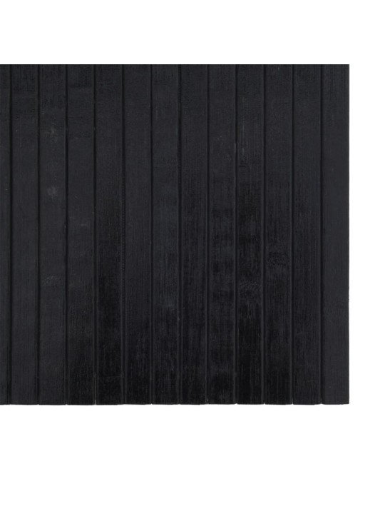 Koberec obdélníkový černý 70 x 300 cm bambus