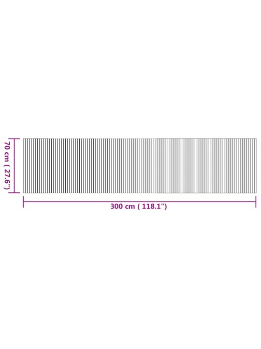 Koberec obdélníkový přírodní 70 x 300 cm bambus