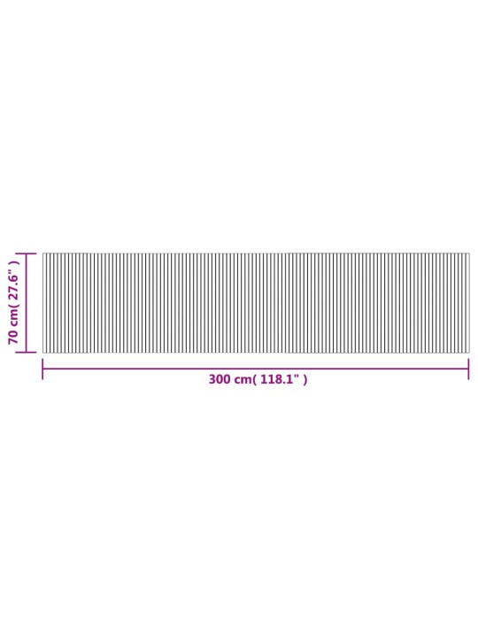 Koberec obdélníkový světle přírodní 70 x 300 cm bambus
