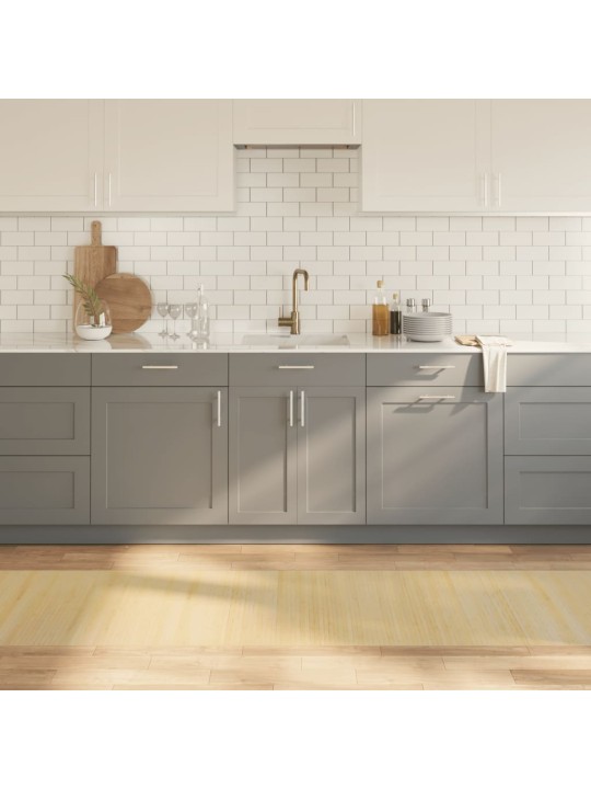 Koberec obdélníkový světle přírodní 70 x 300 cm bambus