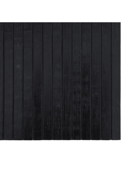 Koberec obdélníkový černý 70 x 400 cm bambus