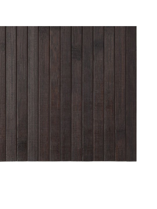 Koberec obdélníkový tmavě hnědý 70 x 400 cm bambus