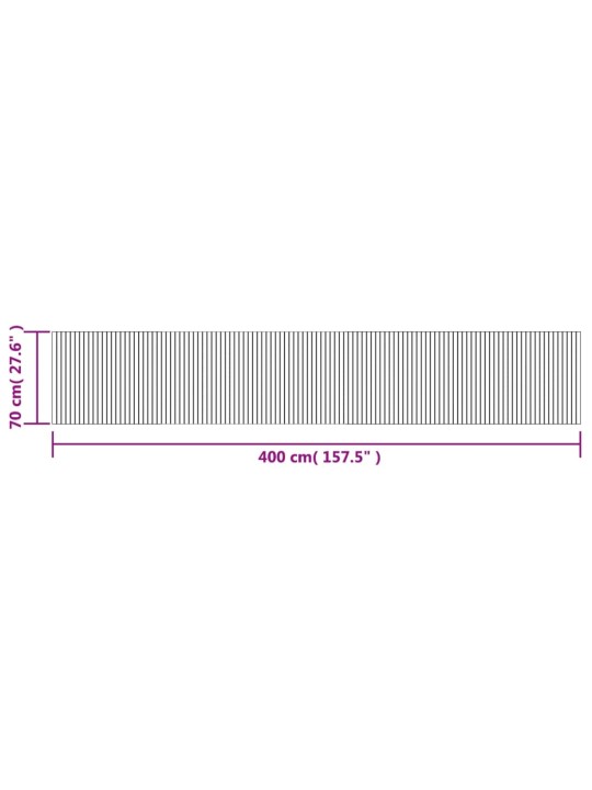 Koberec obdélníkový tmavě hnědý 70 x 400 cm bambus