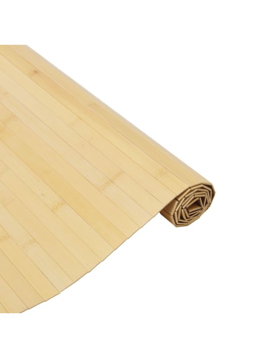 Koberec obdélníkový světle přírodní 80 x 100 cm bambus