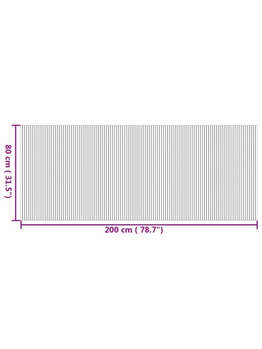 Koberec obdélníkový přírodní 80 x 200 cm bambus