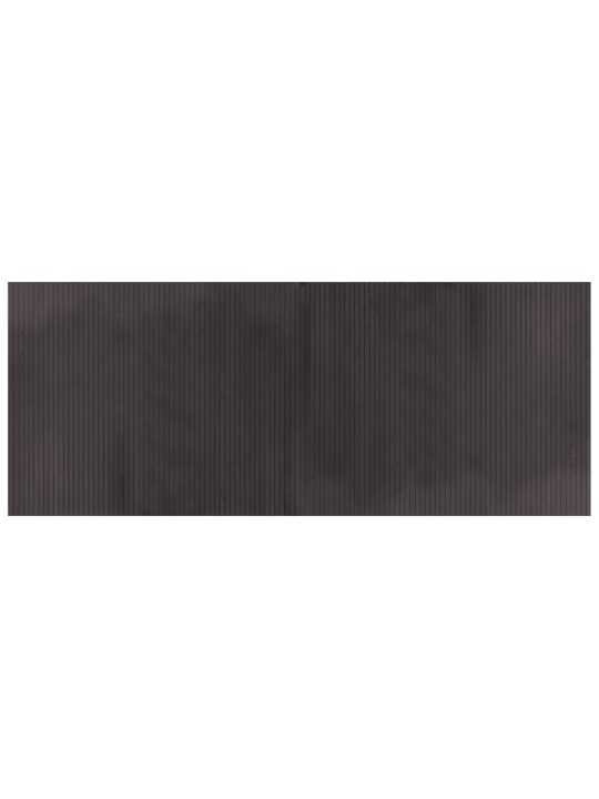 Koberec obdélníkový tmavě hnědý 80 x 200 cm bambus