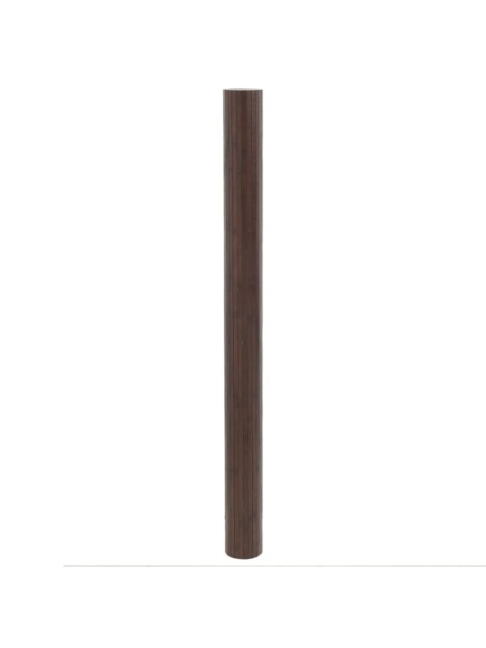 Koberec obdélníkový tmavě hnědý 80 x 200 cm bambus