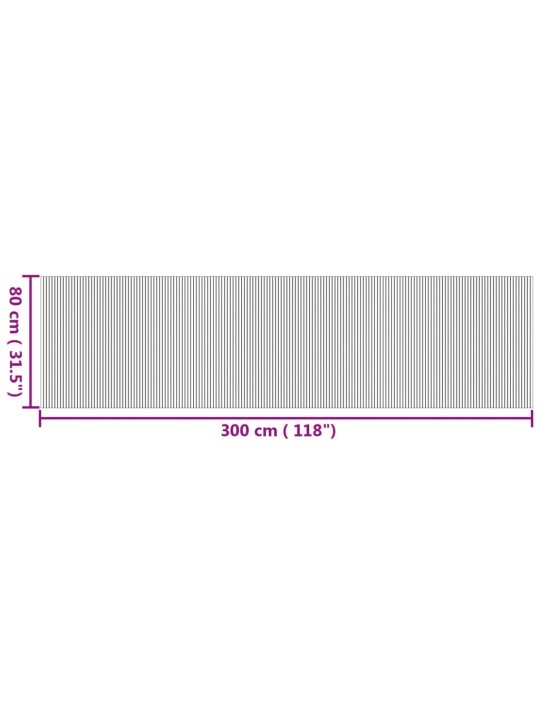 Koberec obdélníkový přírodní 80 x 300 cm bambus