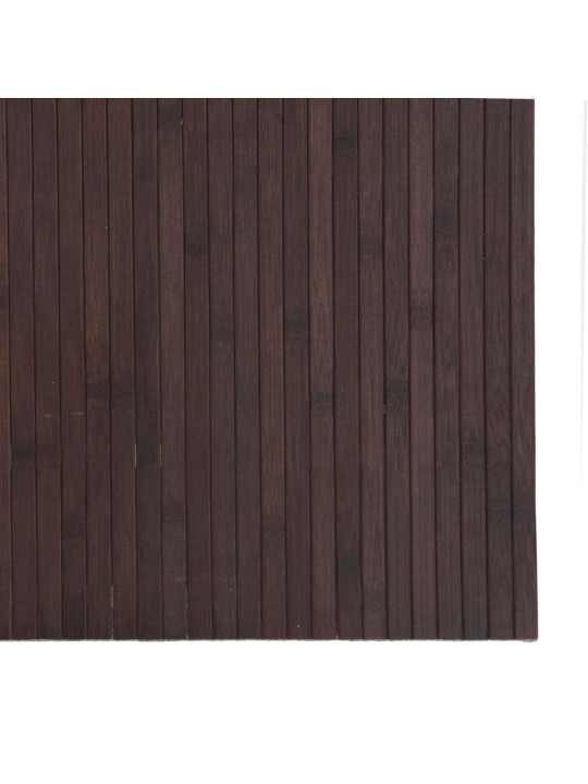Koberec obdélníkový tmavě hnědý 80 x 500 cm bambus