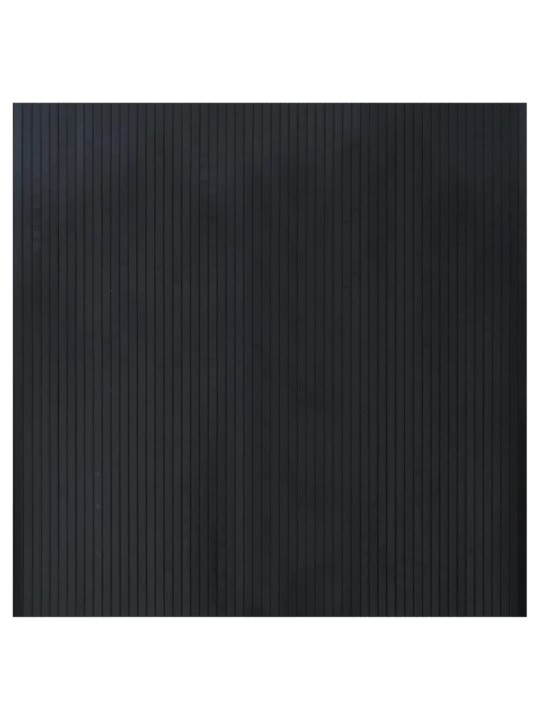 Koberec obdélníkový černý 100 x 100 cm bambus