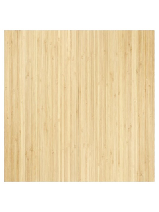 Koberec obdélníkový světle přírodní 100 x 100 cm bambus