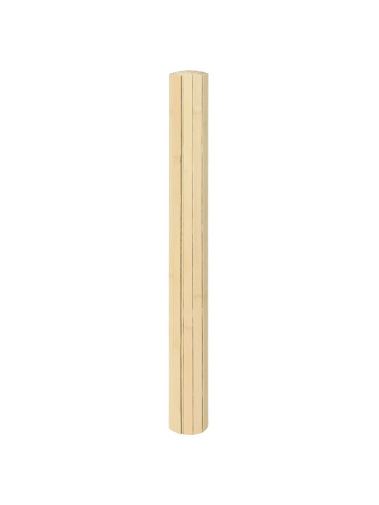 Koberec obdélníkový světle přírodní 100 x 100 cm bambus