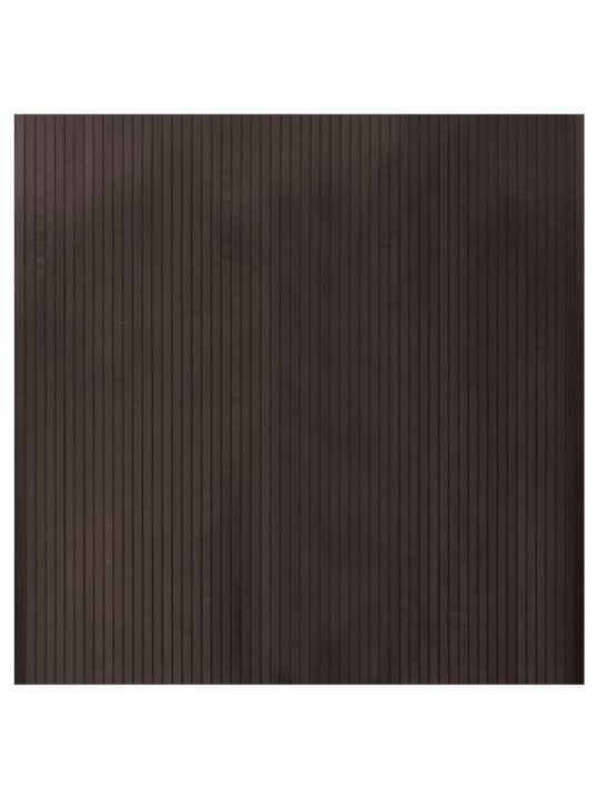 Koberec obdélníkový tmavě hnědý 100 x 100 cm bambus