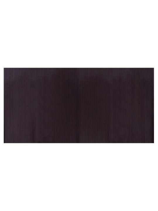 Koberec obdélníkový tmavě hnědý 100 x 200 cm bambus