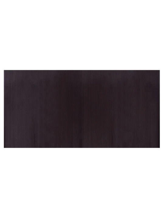 Koberec obdélníkový tmavě hnědý 100 x 200 cm bambus
