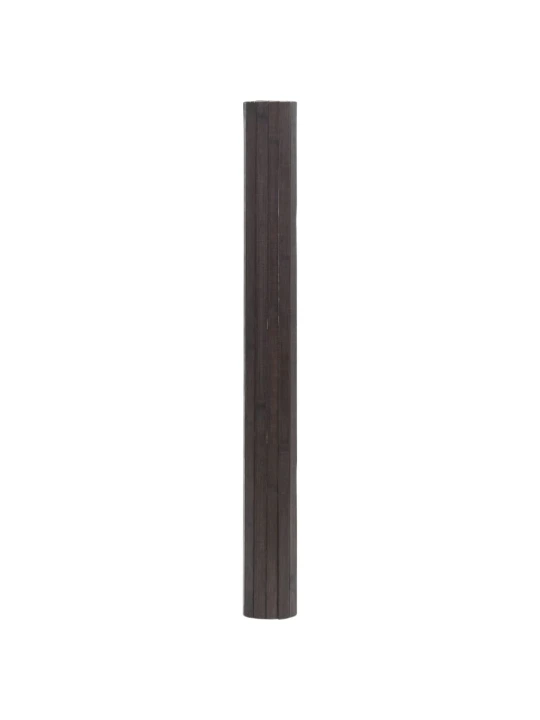 Koberec obdélníkový tmavě hnědý 100 x 200 cm bambus