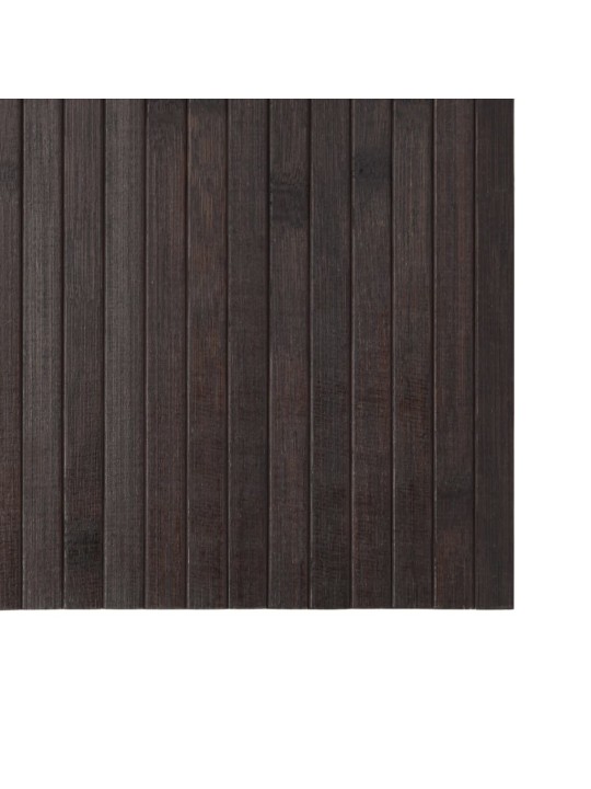Koberec obdélníkový tmavě hnědý 100 x 200 cm bambus
