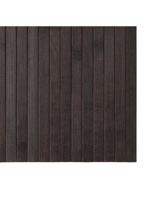 Koberec obdélníkový tmavě hnědý 100 x 200 cm bambus