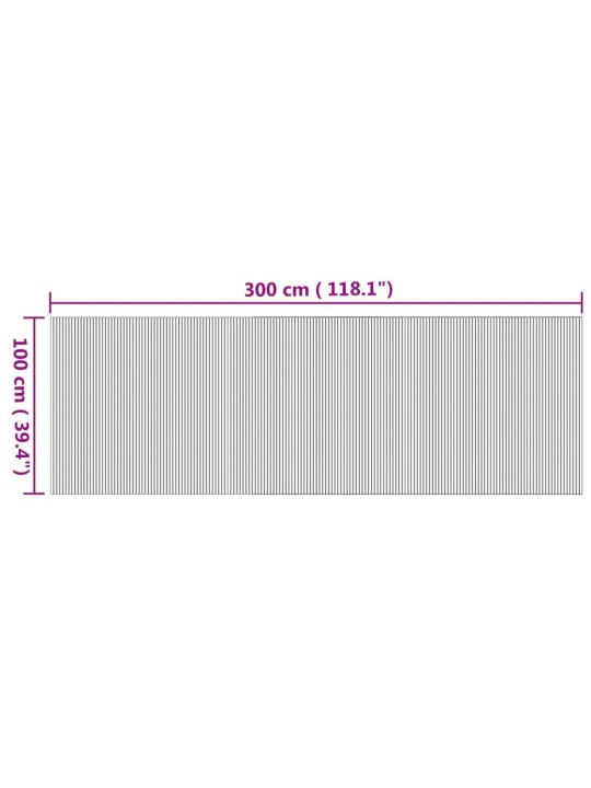 Koberec obdélníkový přírodní 100 x 300 cm bambus