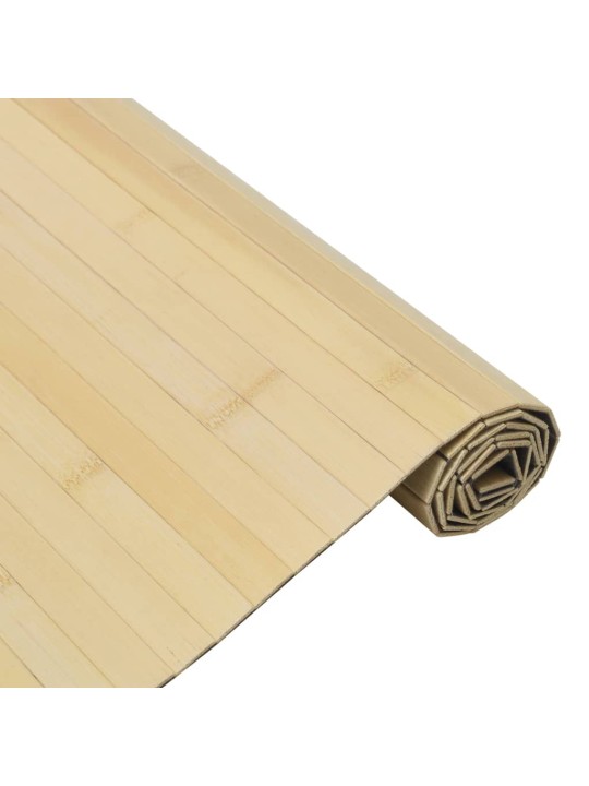 Koberec obdélníkový světle přírodní 100 x 300 cm bambus