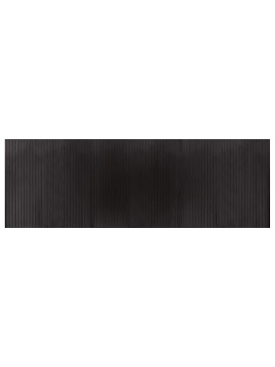 Koberec obdélníkový tmavě hnědý 100 x 300 cm bambus