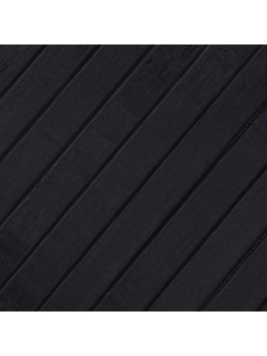 Koberec obdélníkový černý 100 x 400 cm bambus