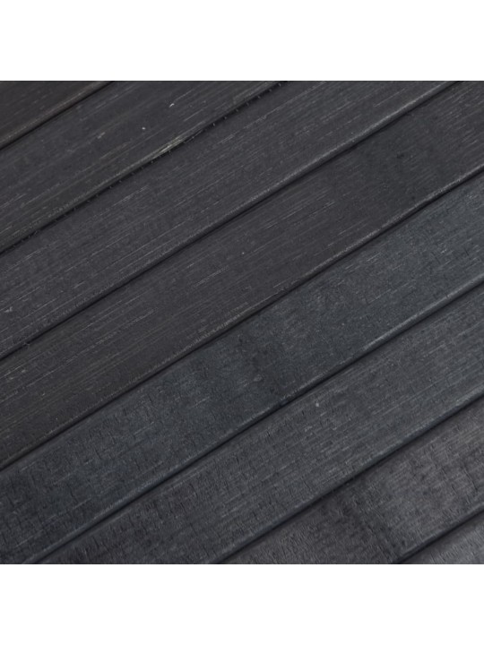 Koberec obdélníkový šedý 100 x 400 cm bambus